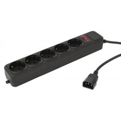 Сетевой фильтр PC Pet AP01006-E-B 1.8м (5 розеток) черный